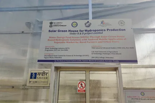 Saveer established Solar Greenhouse Hydroponics Setup at Dehradun photo 2